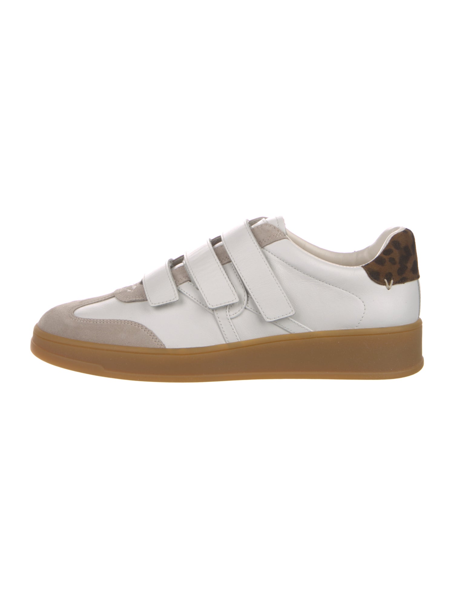 Veronica Beard Leather Colorblock Pattern Sneakers
