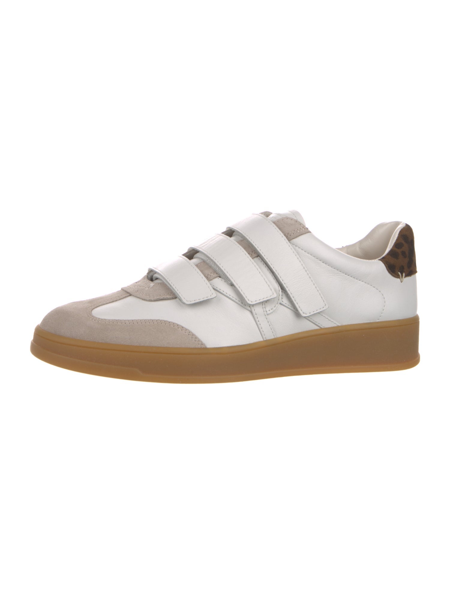 Veronica Beard Leather Colorblock Pattern Sneakers