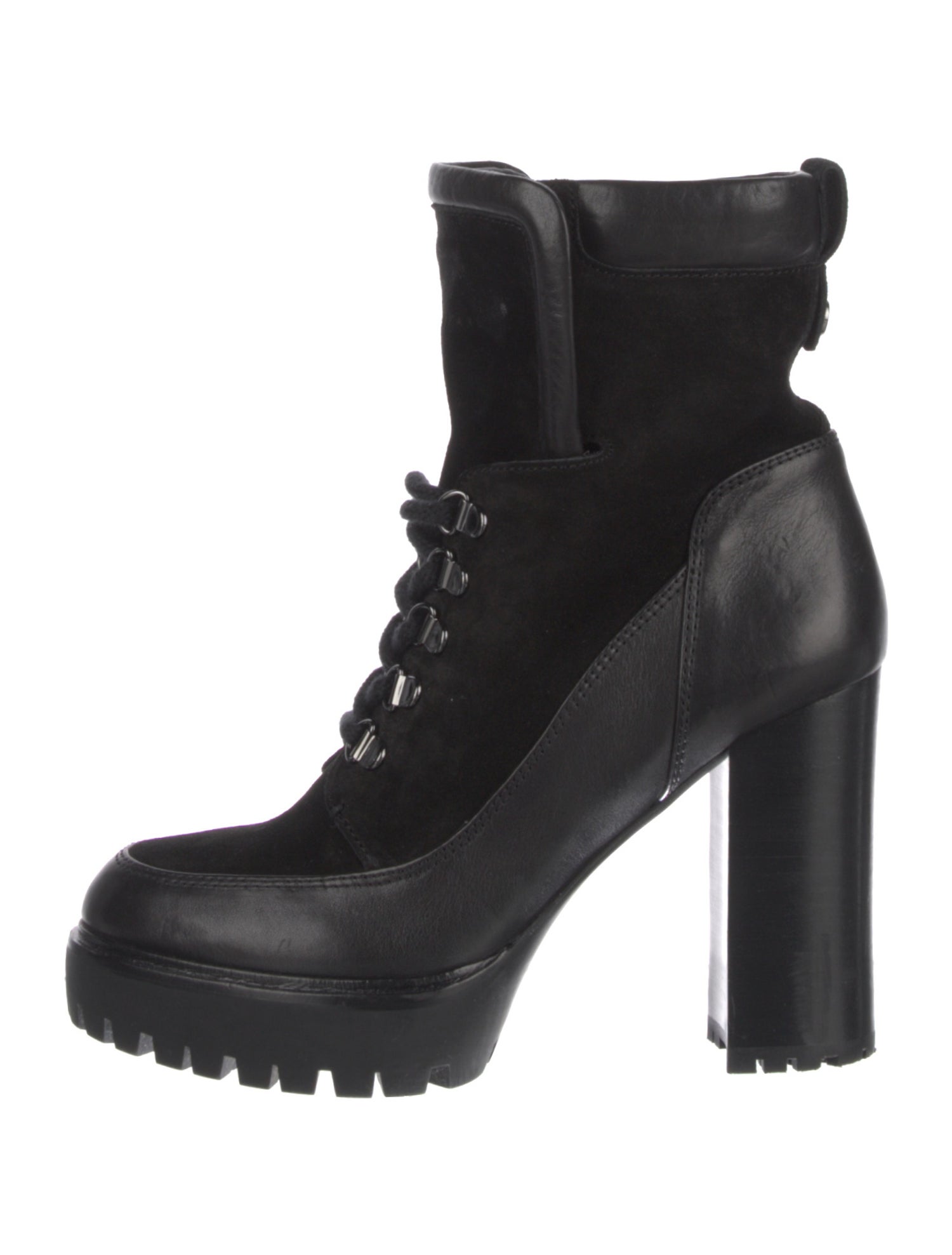 Veronica Beard Suede Leather Trim Embellishment Combat Boots