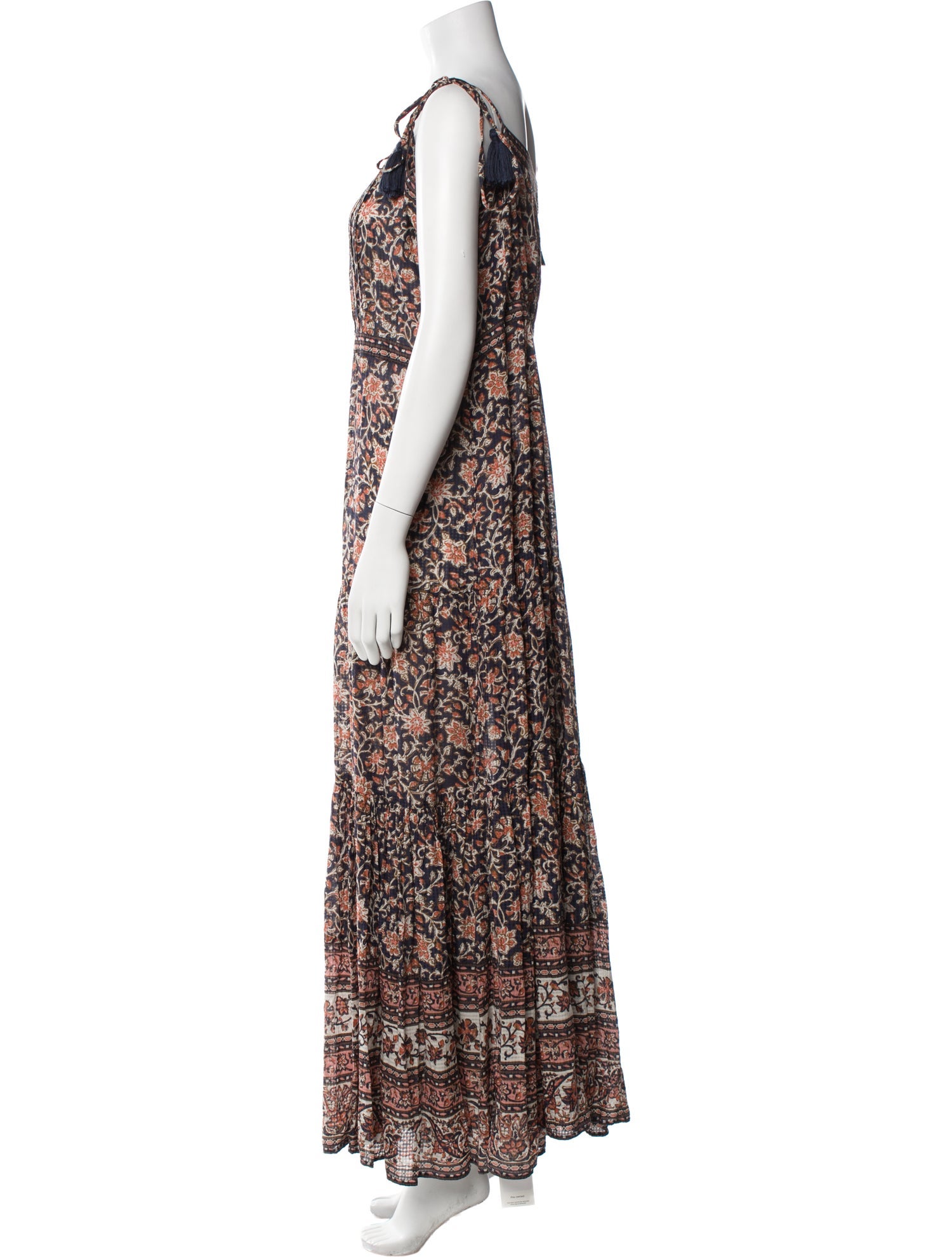 Veronica Beard Floral Print Long Dress