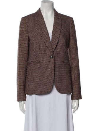Veronica Beard Plaid Print Blazer