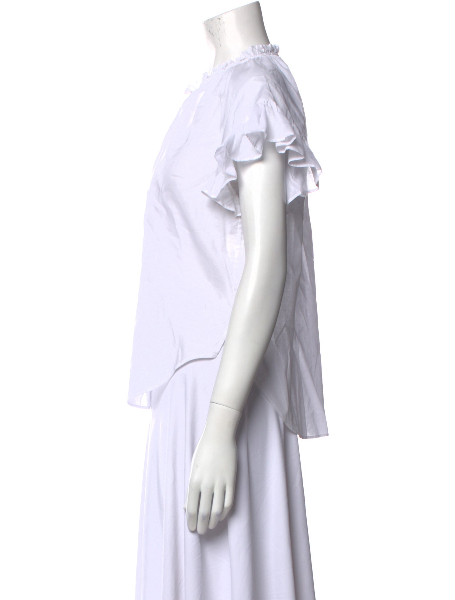 Veronica Beard V-Neck Short Sleeve Blouse