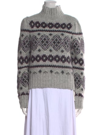 Veronica Beard Printed Turtleneck Sweater