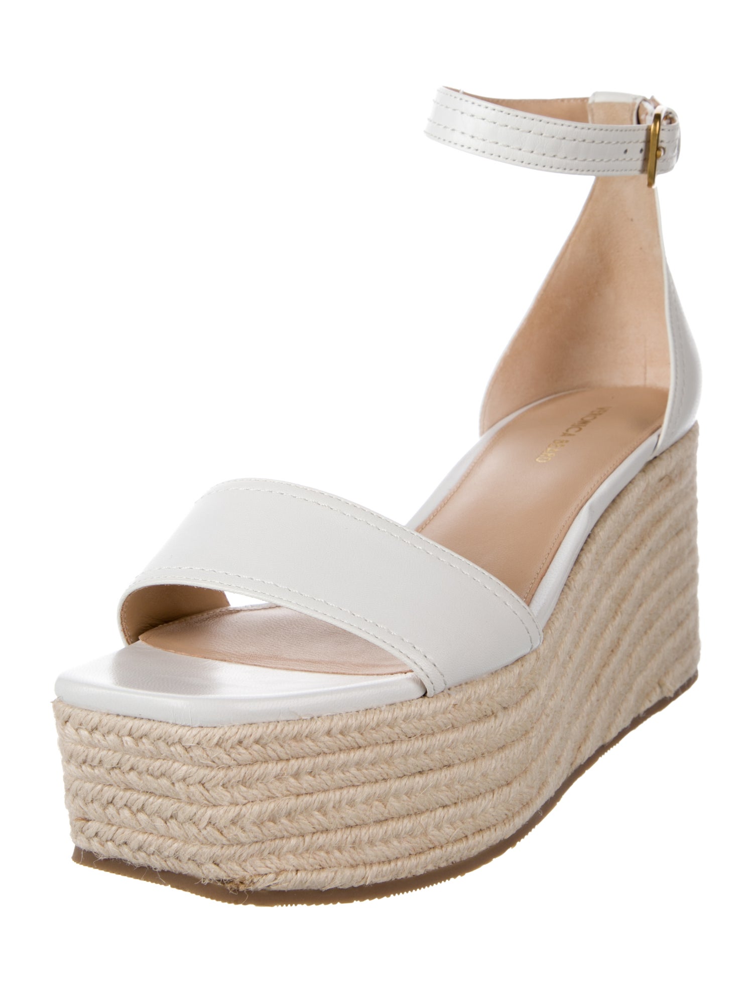 Veronica Beard Leather Braided Accents Espadrilles