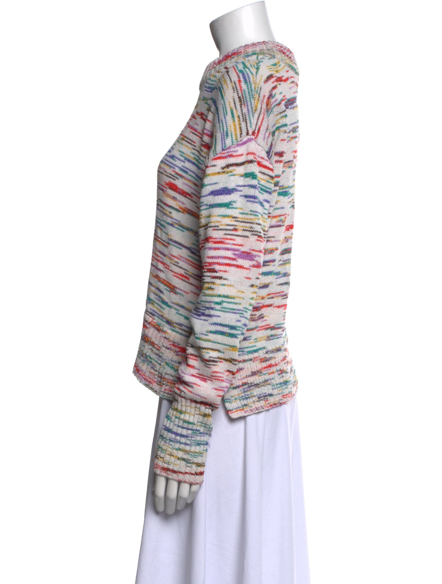 Veronica Beard Striped Mock Neck Sweater