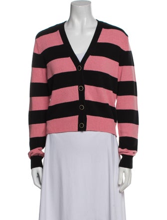 Veronica Beard Striped V-Neck Sweater