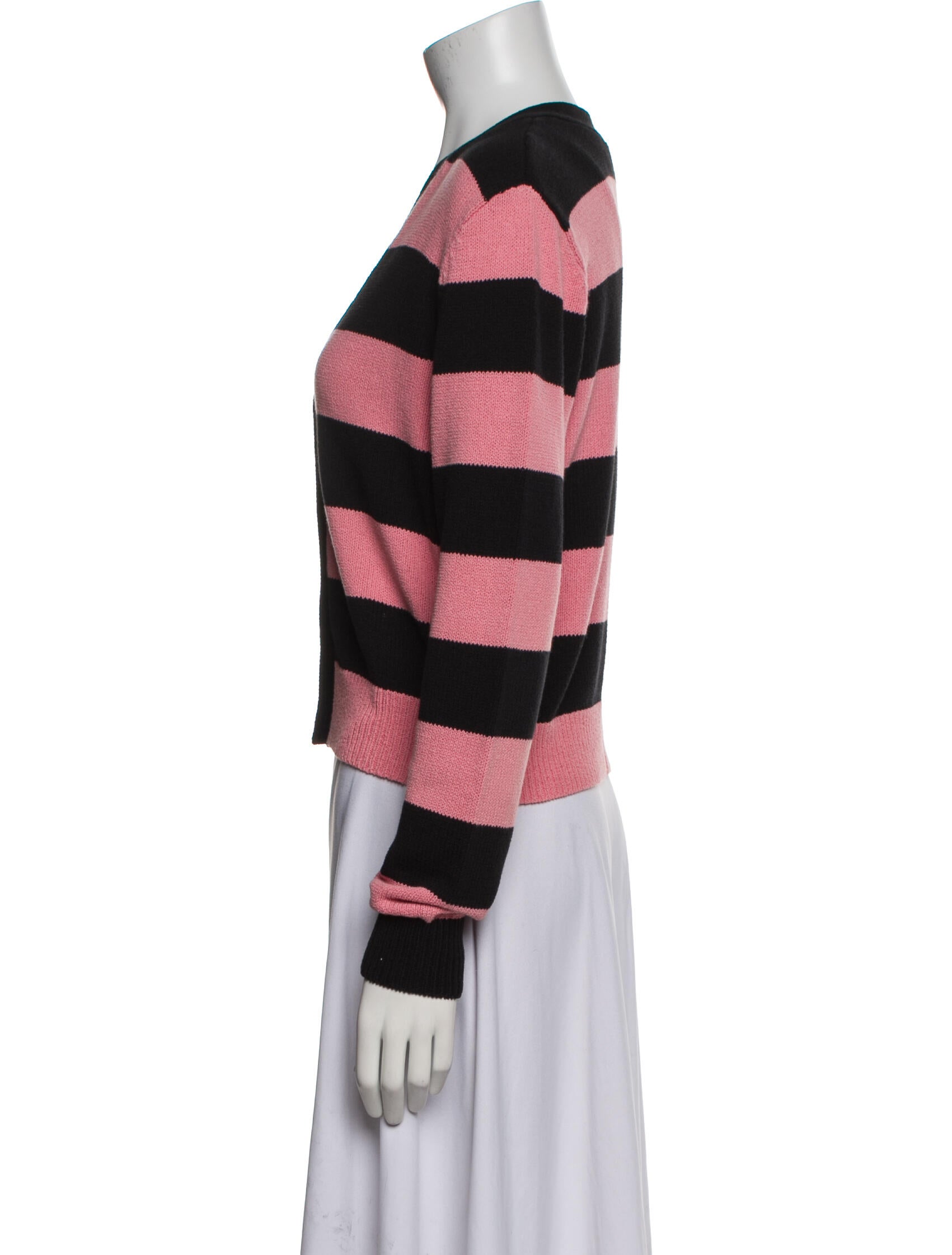 Veronica Beard Striped V-Neck Sweater