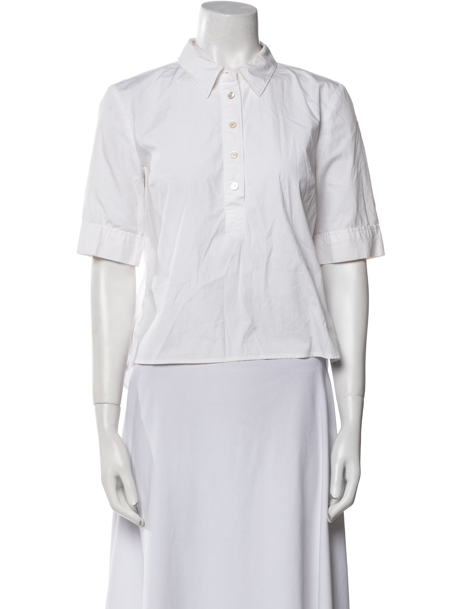 Veronica Beard Short Sleeve Button-Up Top