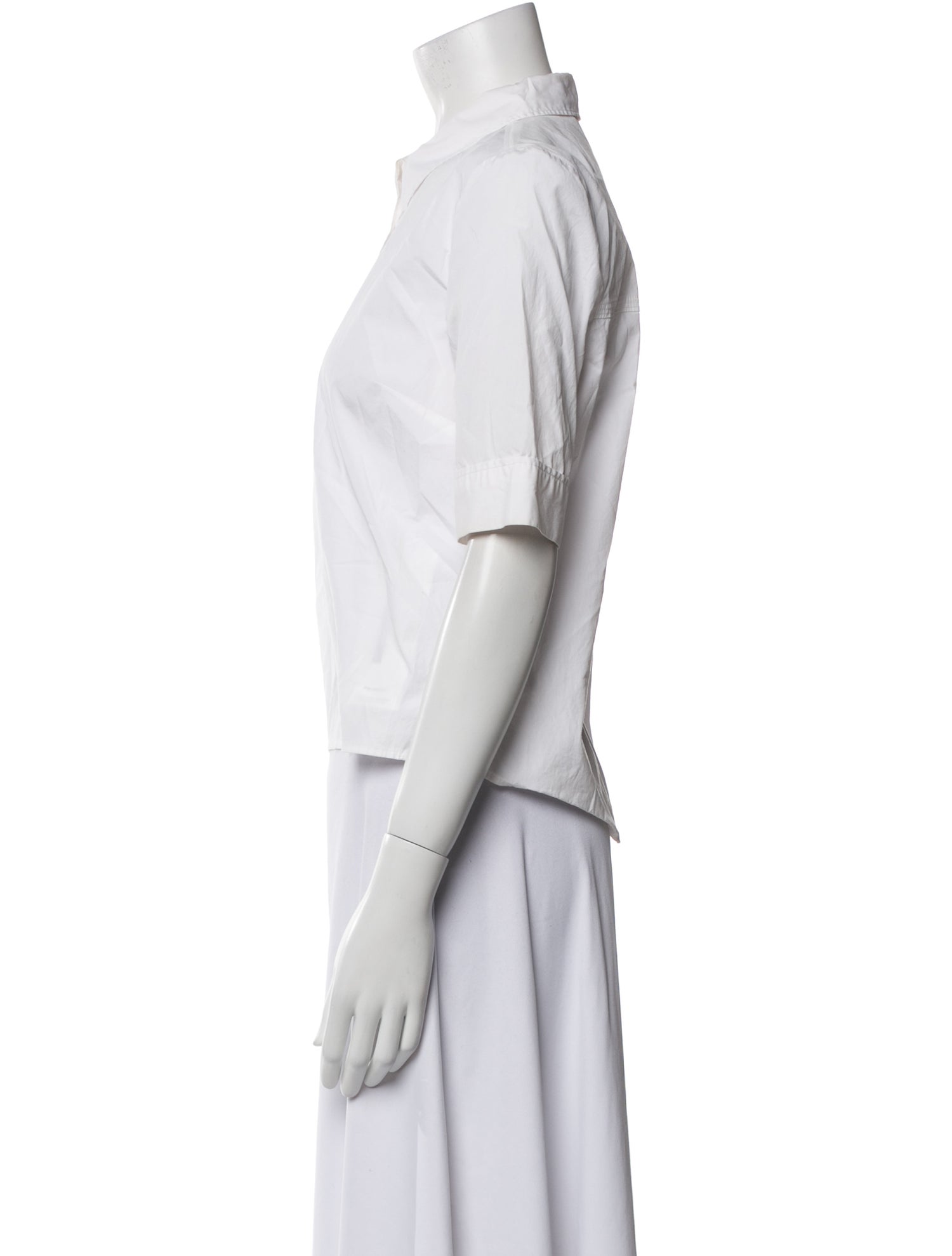 Veronica Beard Short Sleeve Button-Up Top