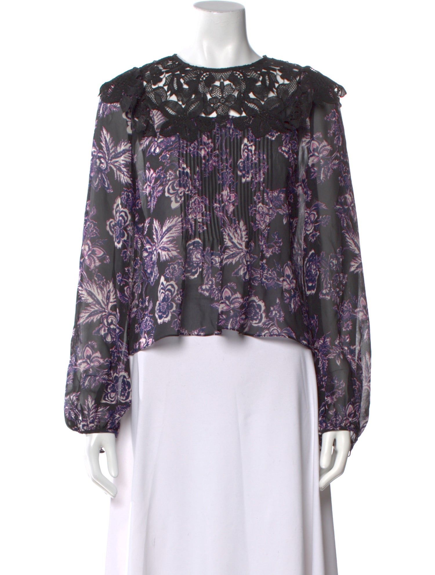Veronica Beard Silk Floral Print Blouse