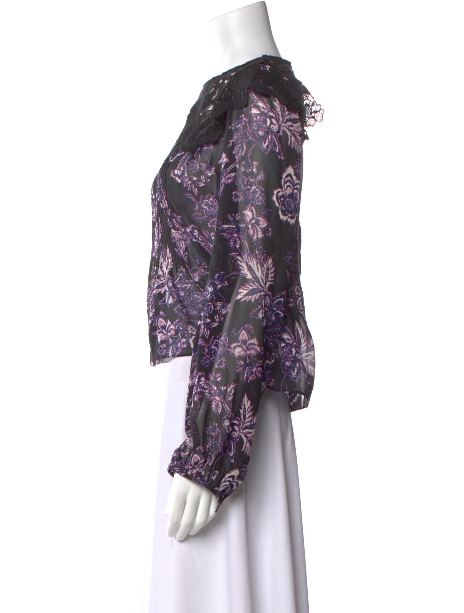 Veronica Beard Silk Floral Print Blouse