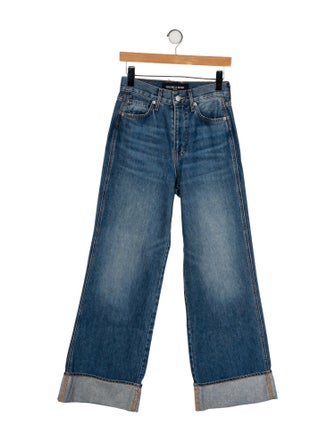 Veronica Beard High-Rise Wide Leg Jeans