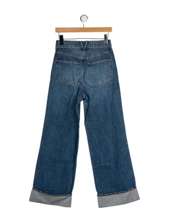 Veronica Beard High-Rise Wide Leg Jeans