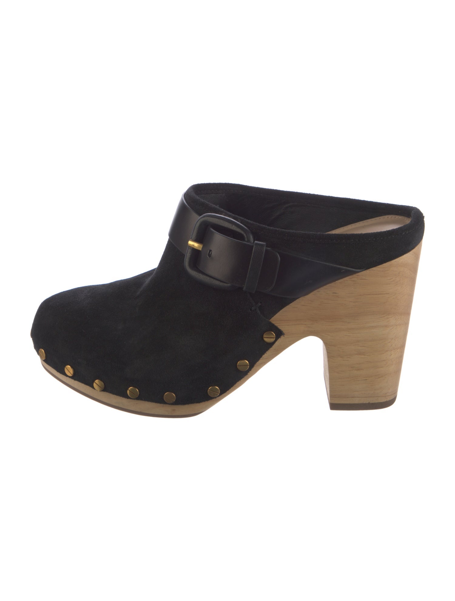 Veronica Beard Suede Studded Accents Mules