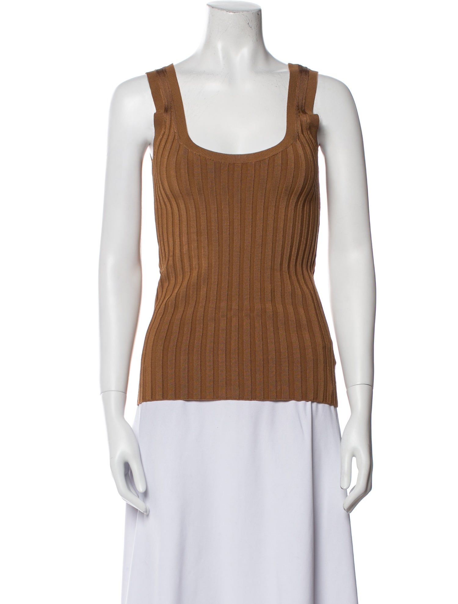 Veronica Beard Square Neckline Sleeveless Top
