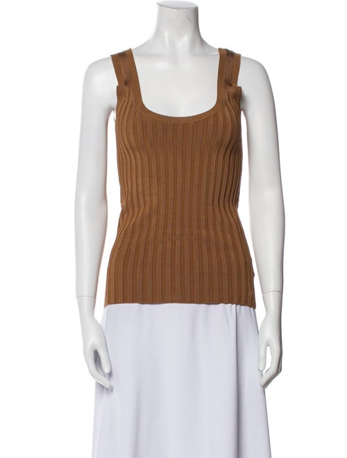 Veronica Beard Square Neckline Sleeveless Top