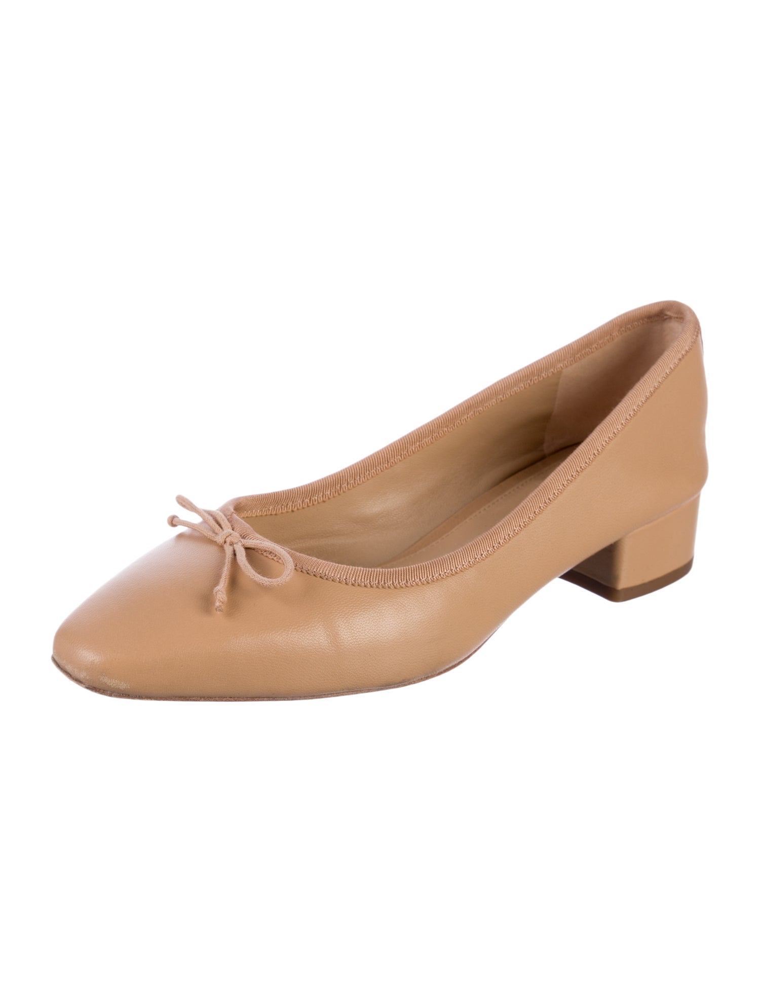 Veronica Beard Leather Bow Accents Ballet Flats