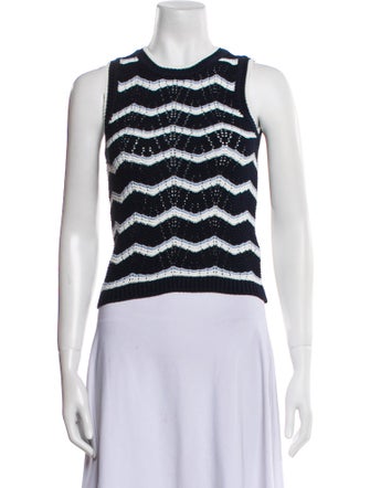 Veronica Beard Striped Crew Neck Sweater