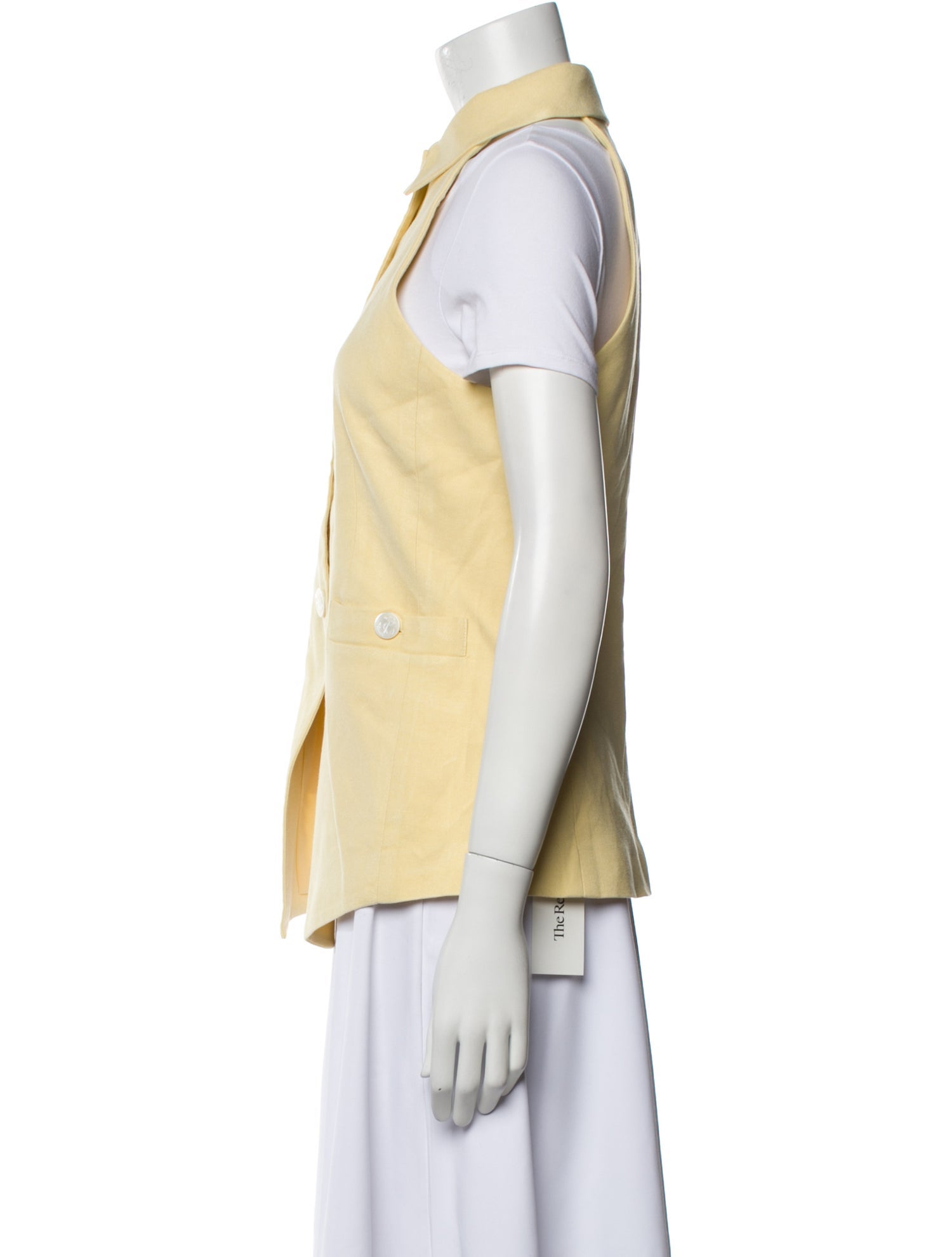 Veronica Beard Linen Colorblock Pattern Vest