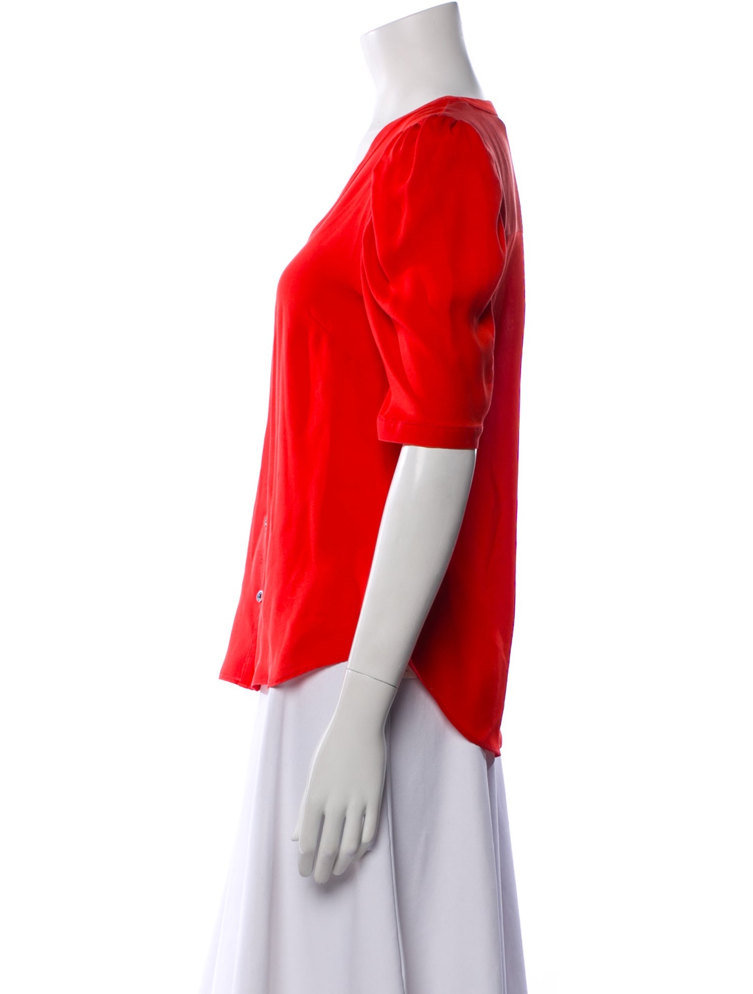 Veronica Beard Silk V-Neck Blouse