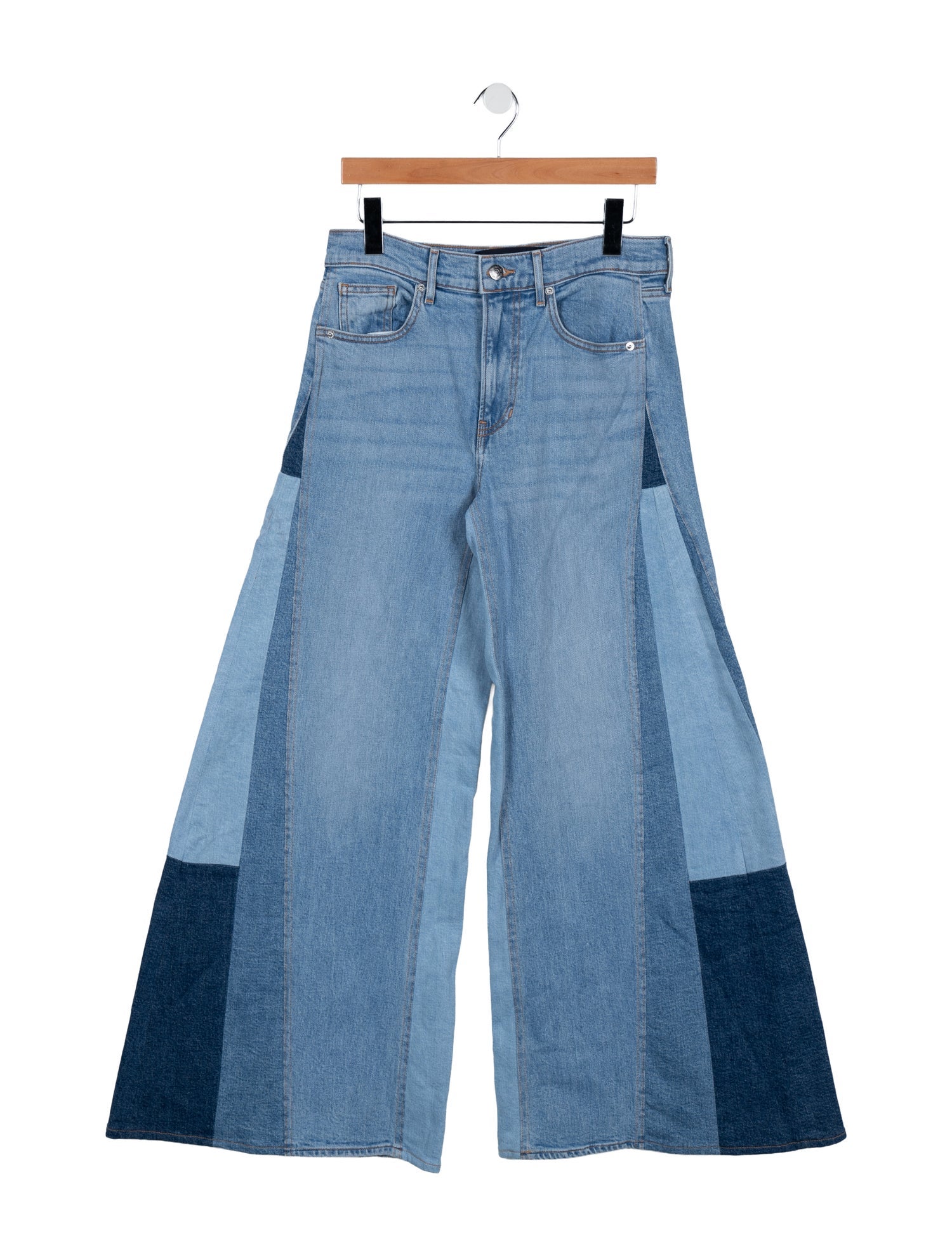 Veronica Beard Mid-Rise Wide Leg Jeans