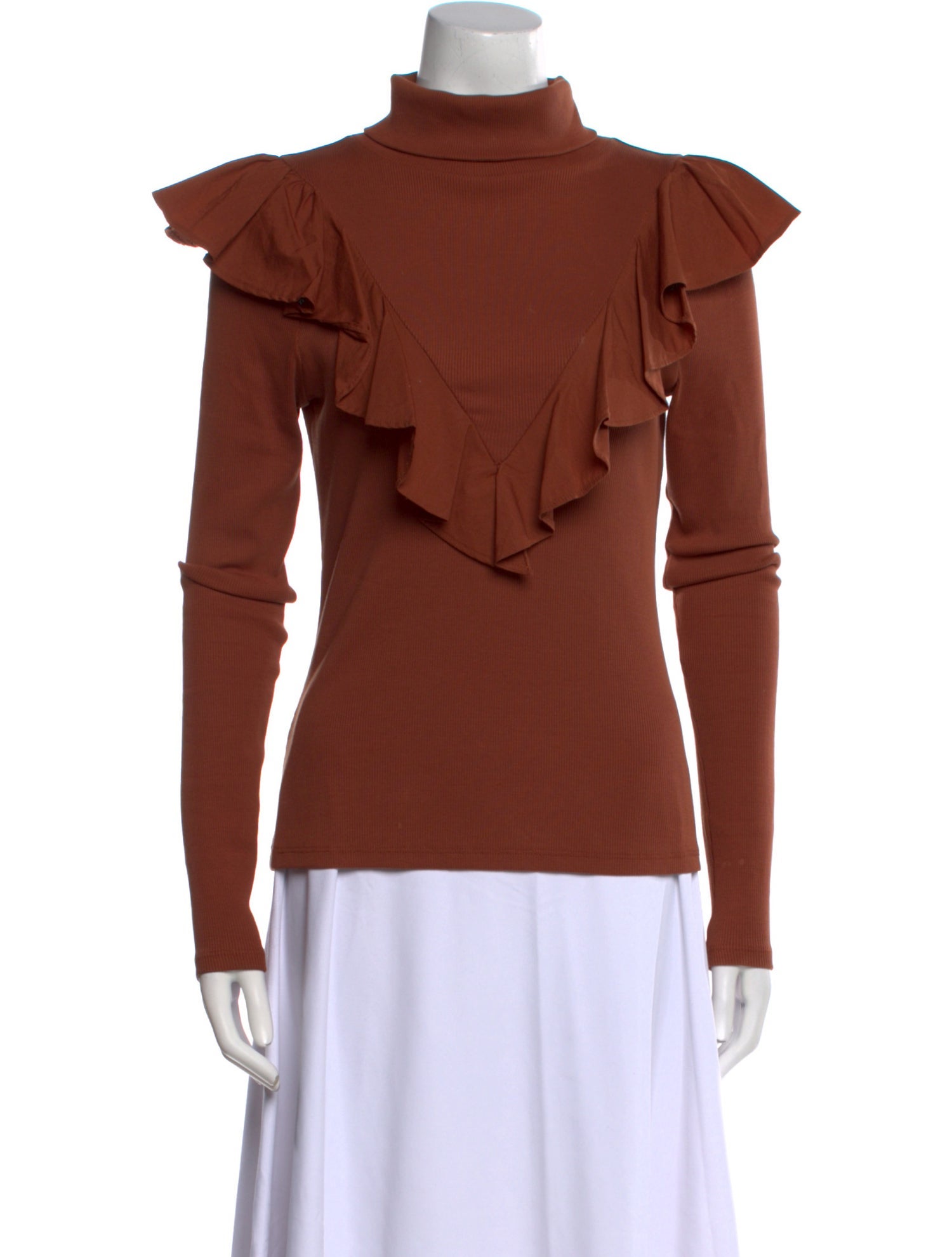 Veronica Beard Turtleneck Long Sleeve Top