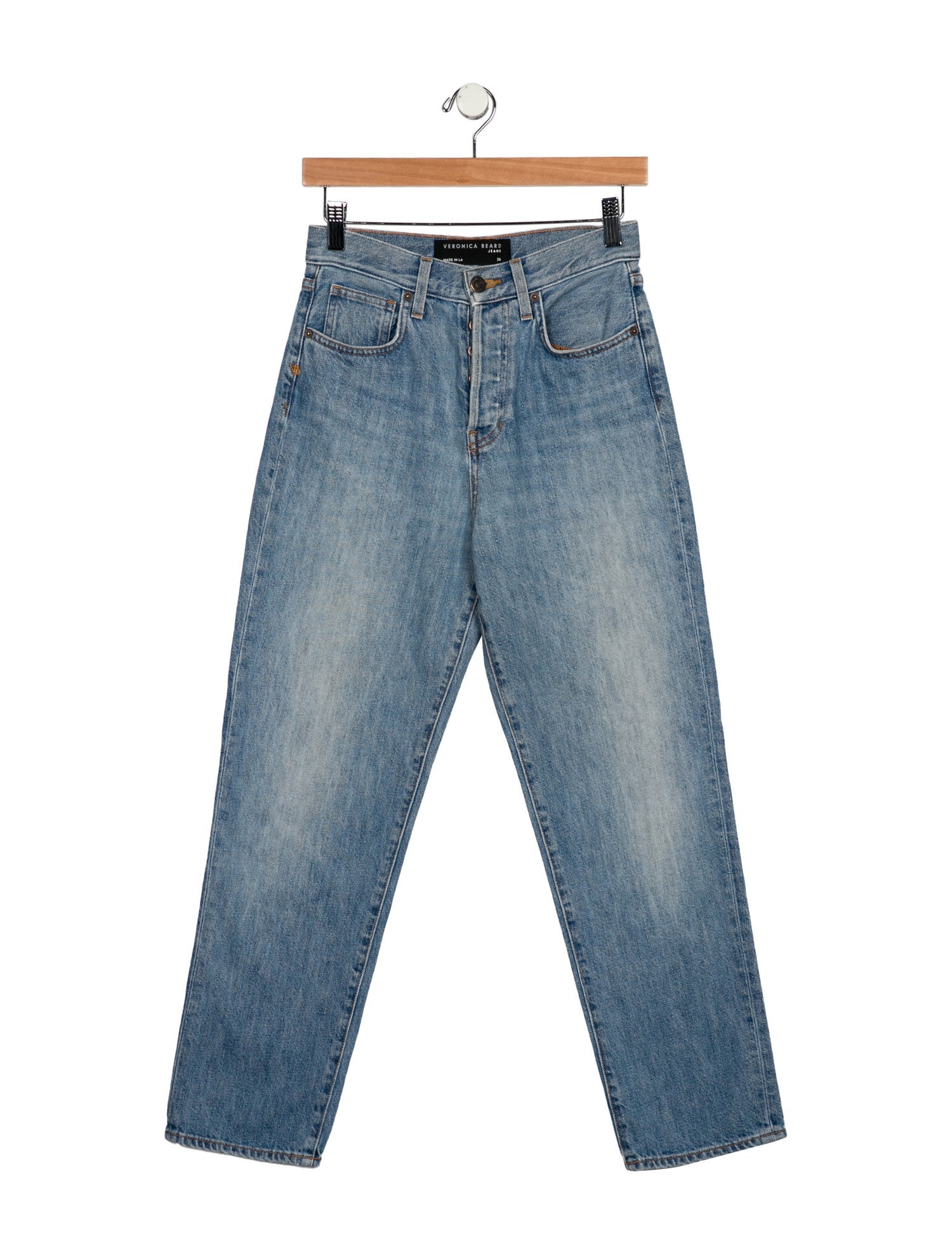 Veronica Beard High-Rise Straight Leg Jeans