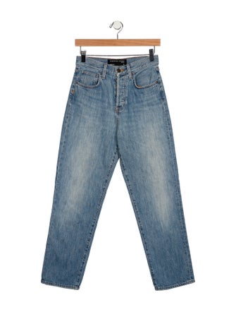 Veronica Beard High-Rise Straight Leg Jeans