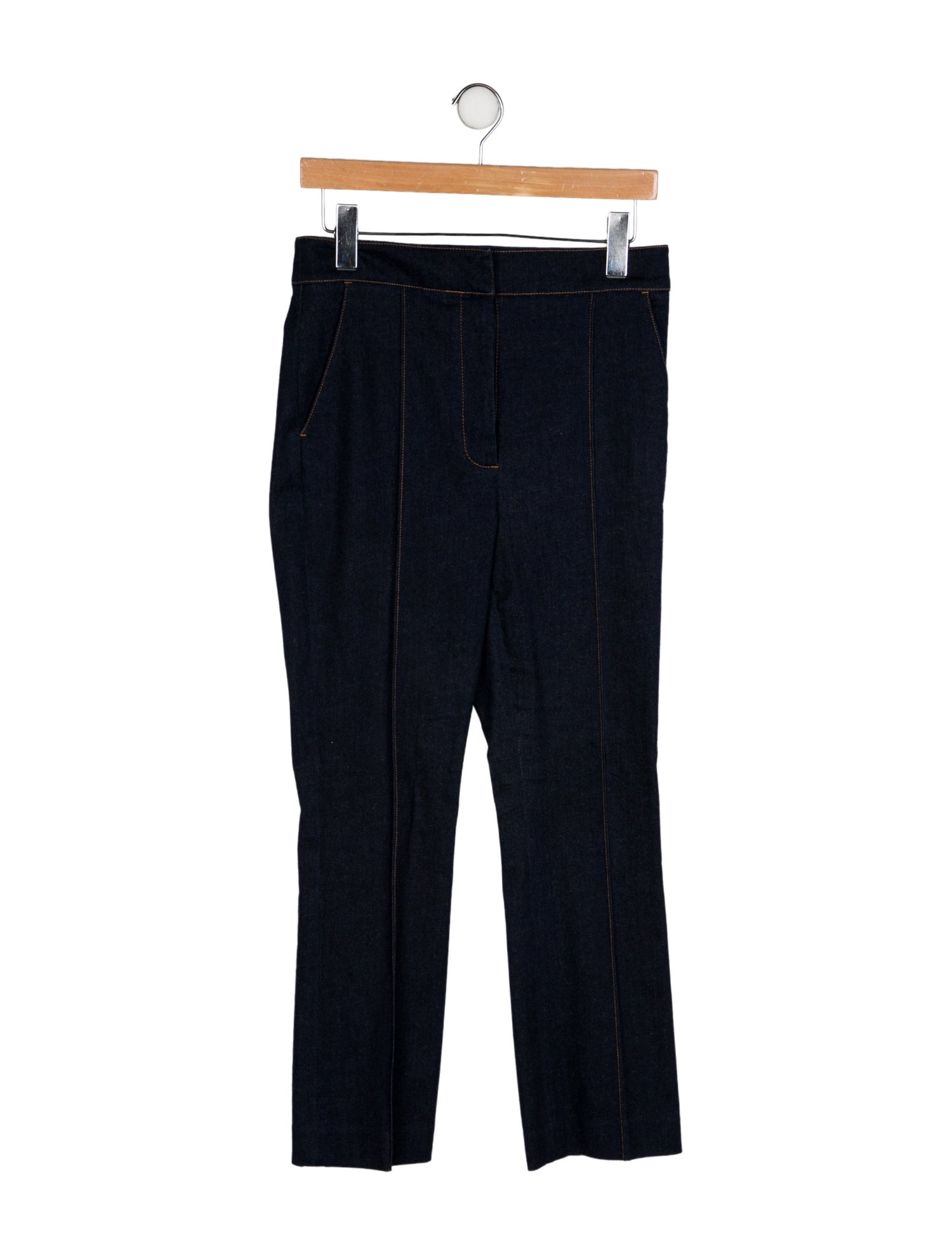 Veronica Beard High-Rise Straight Leg Jeans