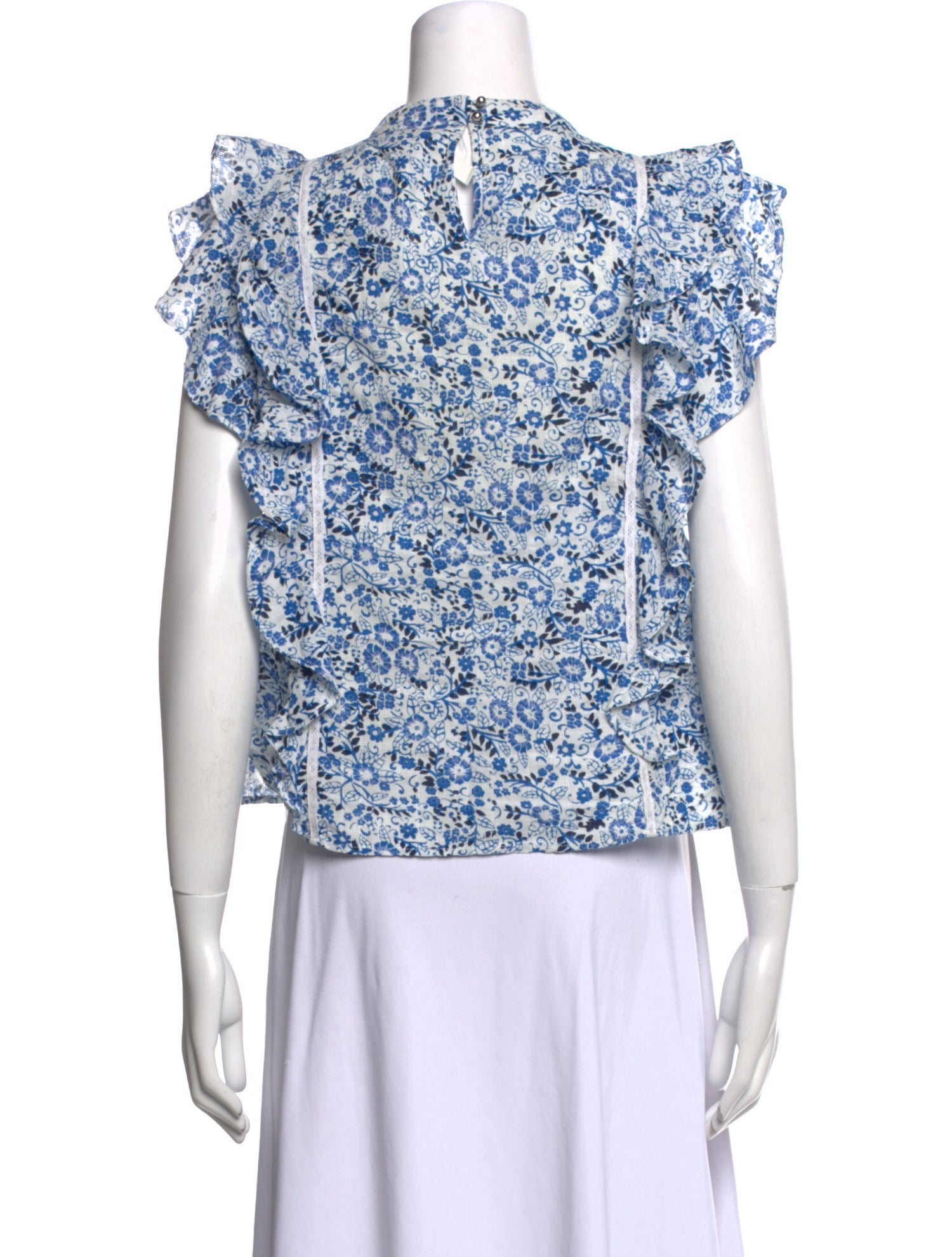 Veronica Beard Printed Crew Neck Top