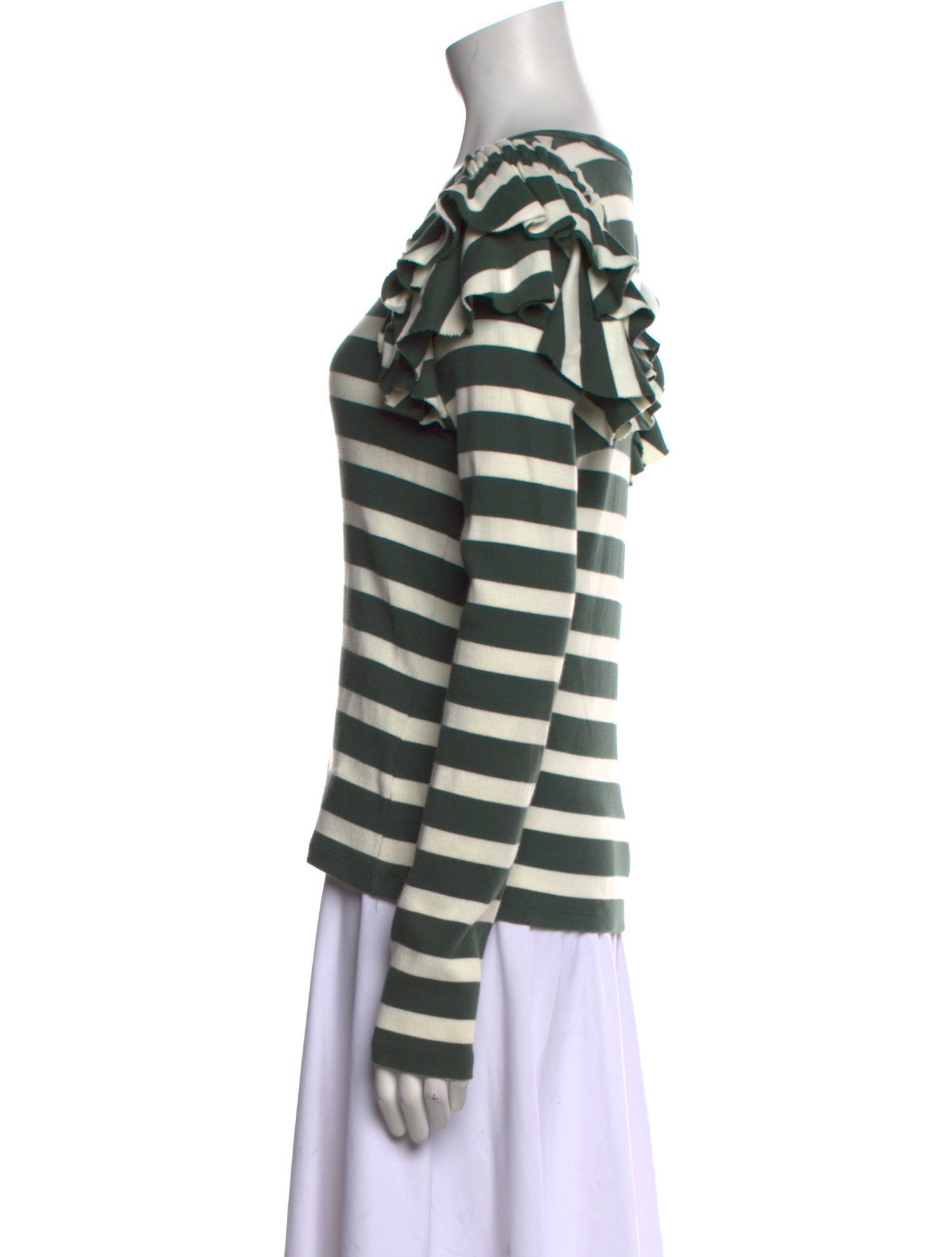 Veronica Beard Striped Scoop Neck Top