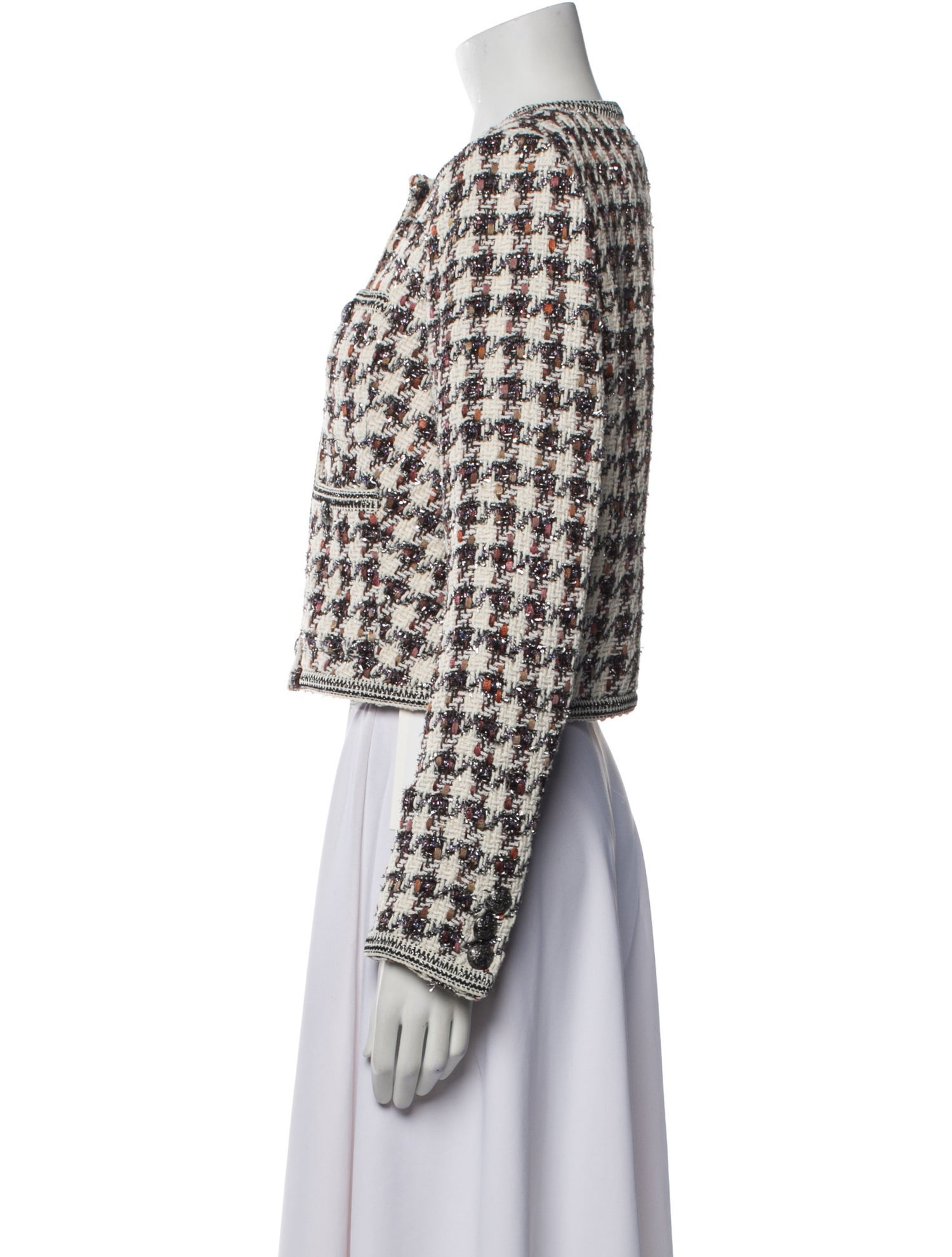 Veronica Beard Tweed Pattern Evening Jacket