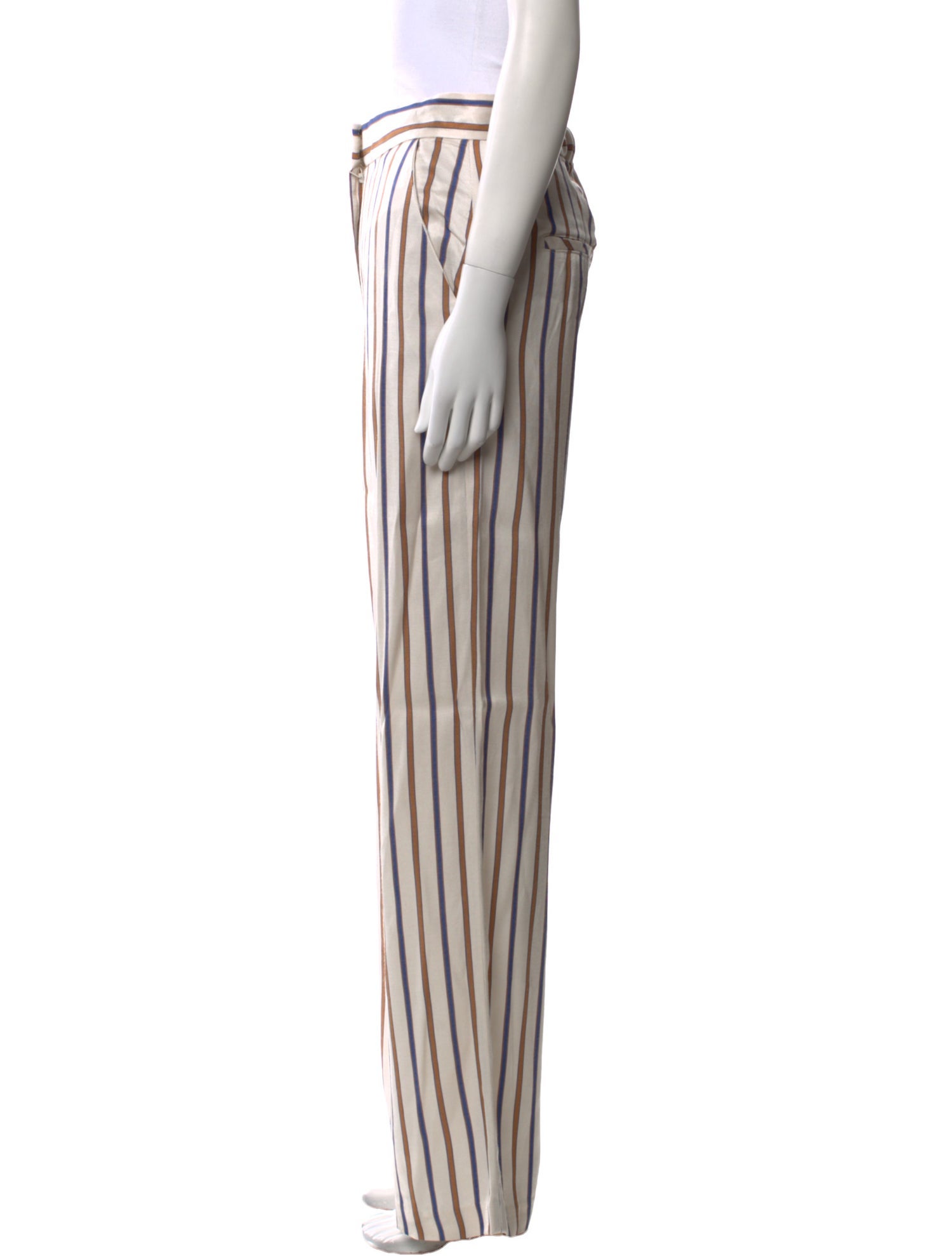 Veronica Beard Striped Wide Leg Pants