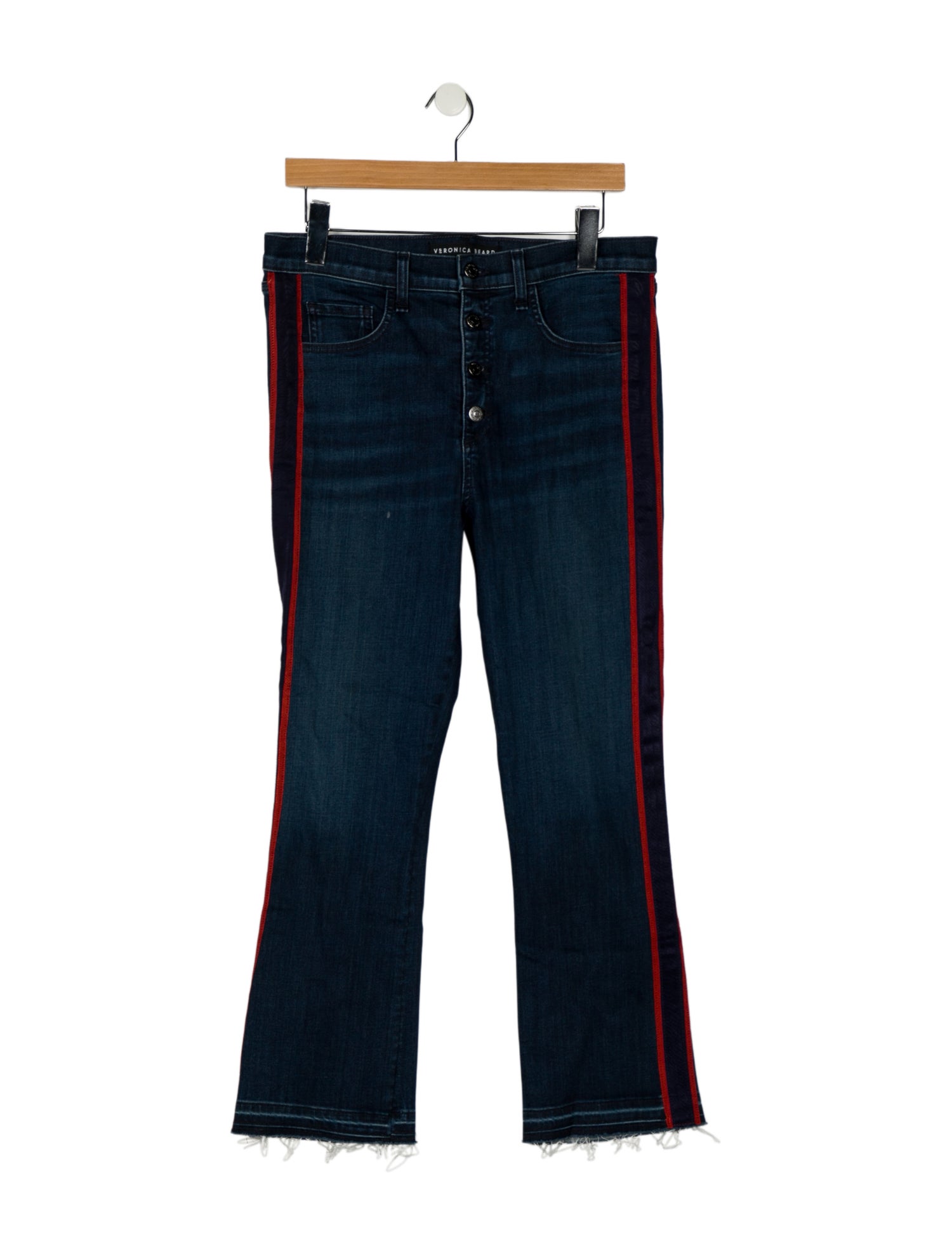 Veronica Beard Mid-Rise Straight Leg Jeans