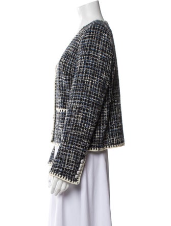 Veronica Beard Tweed Pattern Evening Jacket