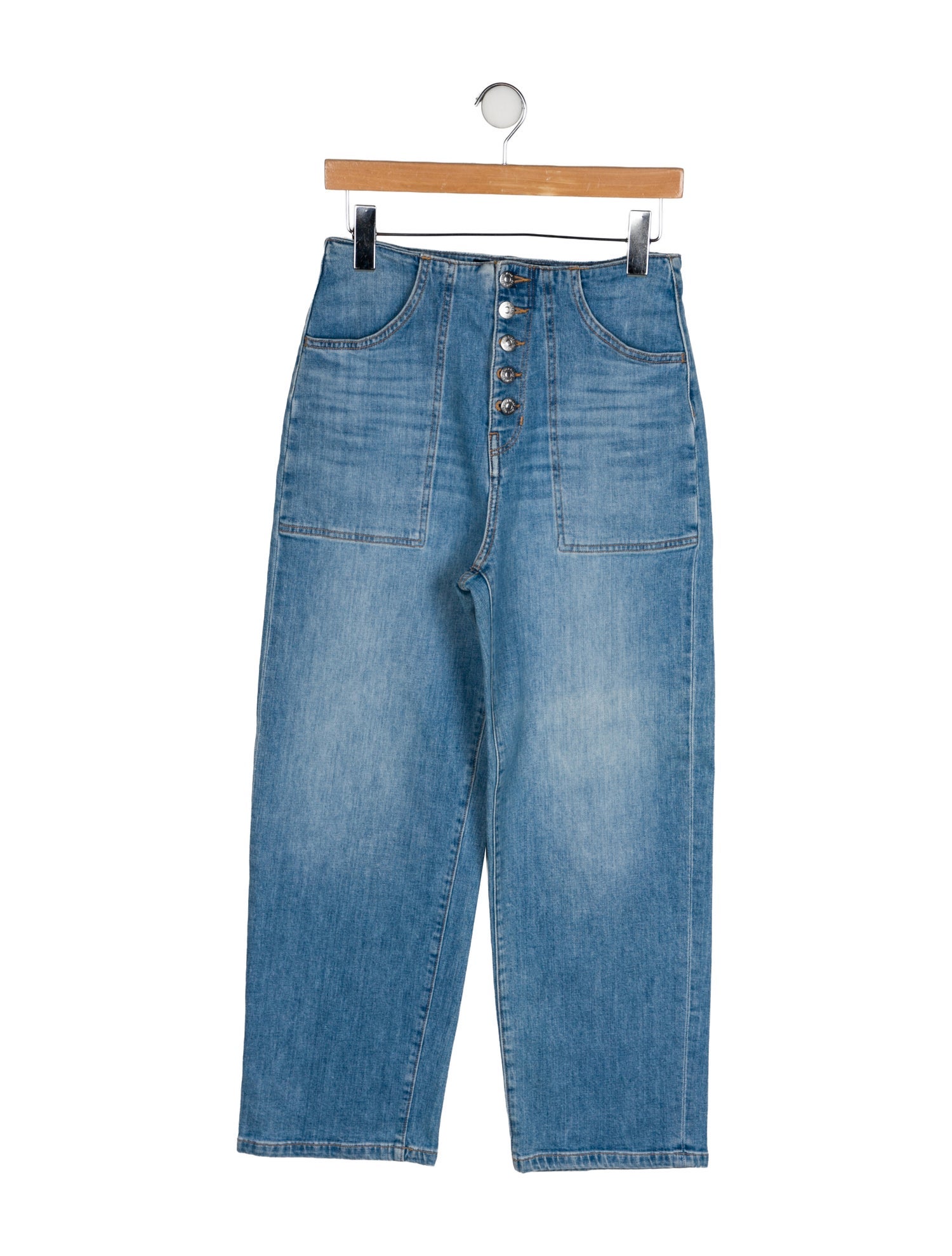 Veronica Beard High-Rise Wide Leg Jeans