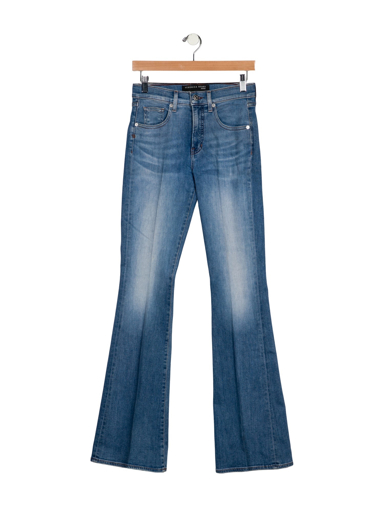 Veronica Beard Mid-Rise Wide Leg Jeans