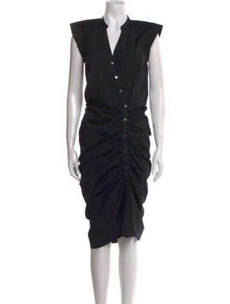 Veronica Beard V-Neck Midi Length Dress