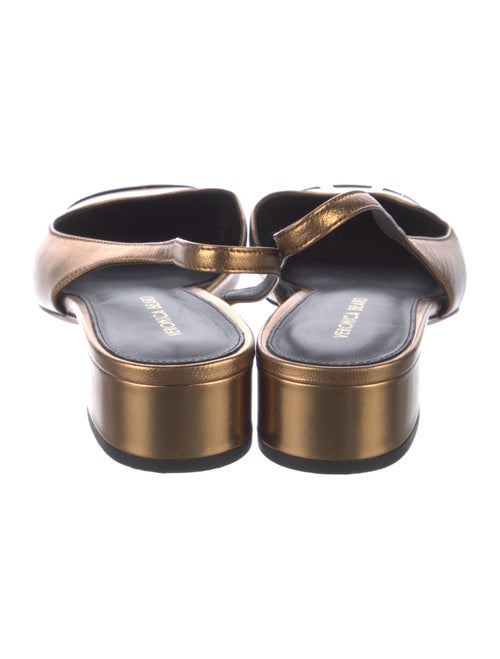 Veronica Beard Leather Colorblock Pattern Slingback Flats