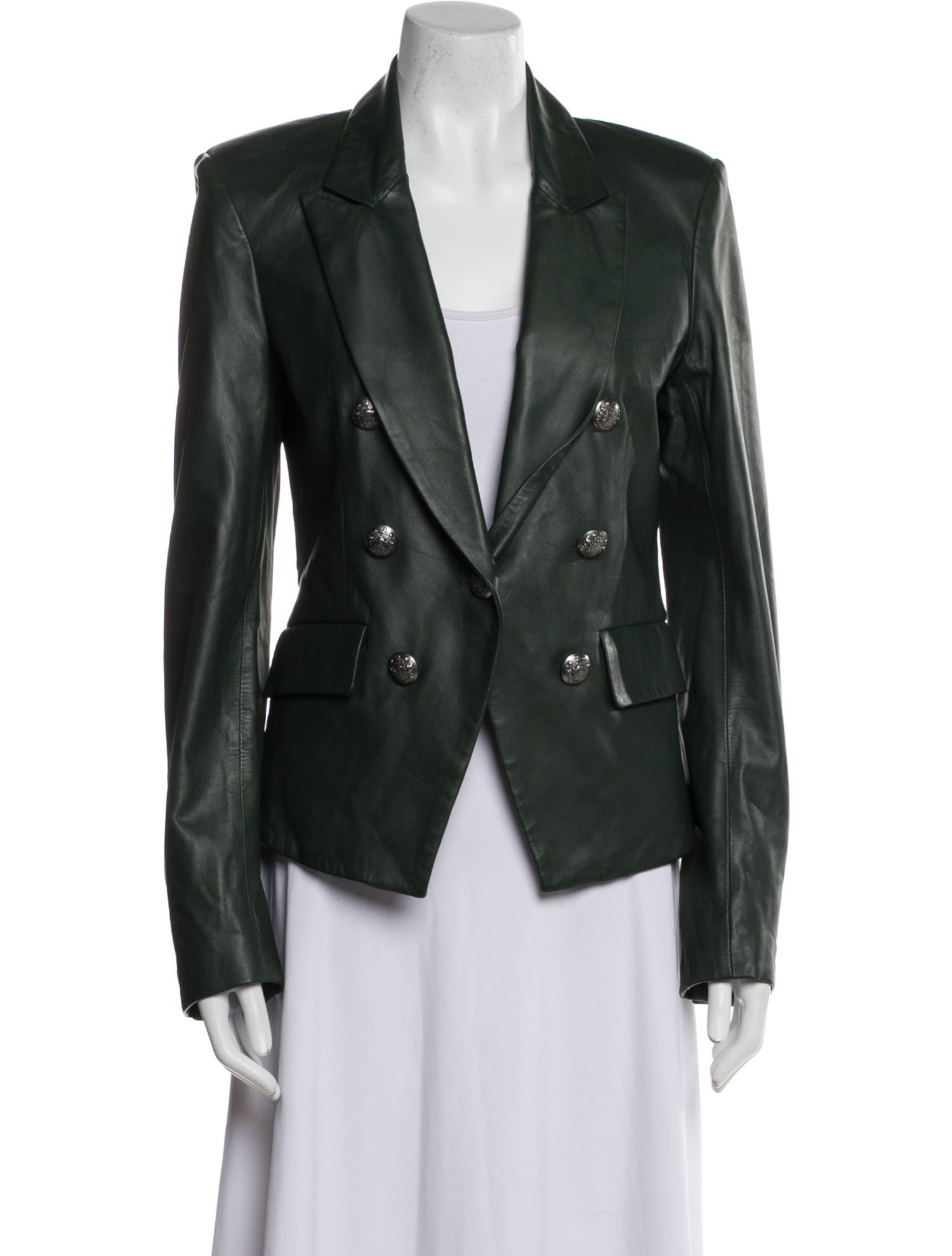 Veronica Beard Lamb Leather Blazer