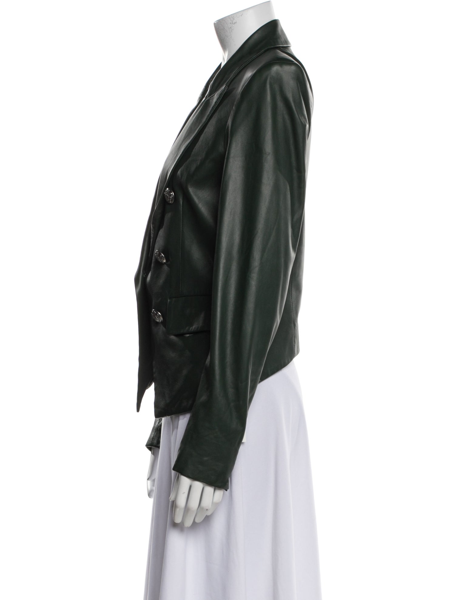 Veronica Beard Lamb Leather Blazer