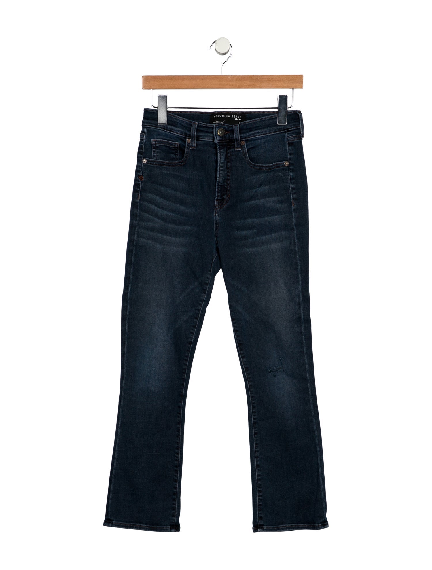 Veronica Beard Mid-Rise Straight Leg Jeans