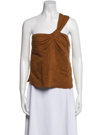 Veronica Beard One-Shoulder Sleeveless Top