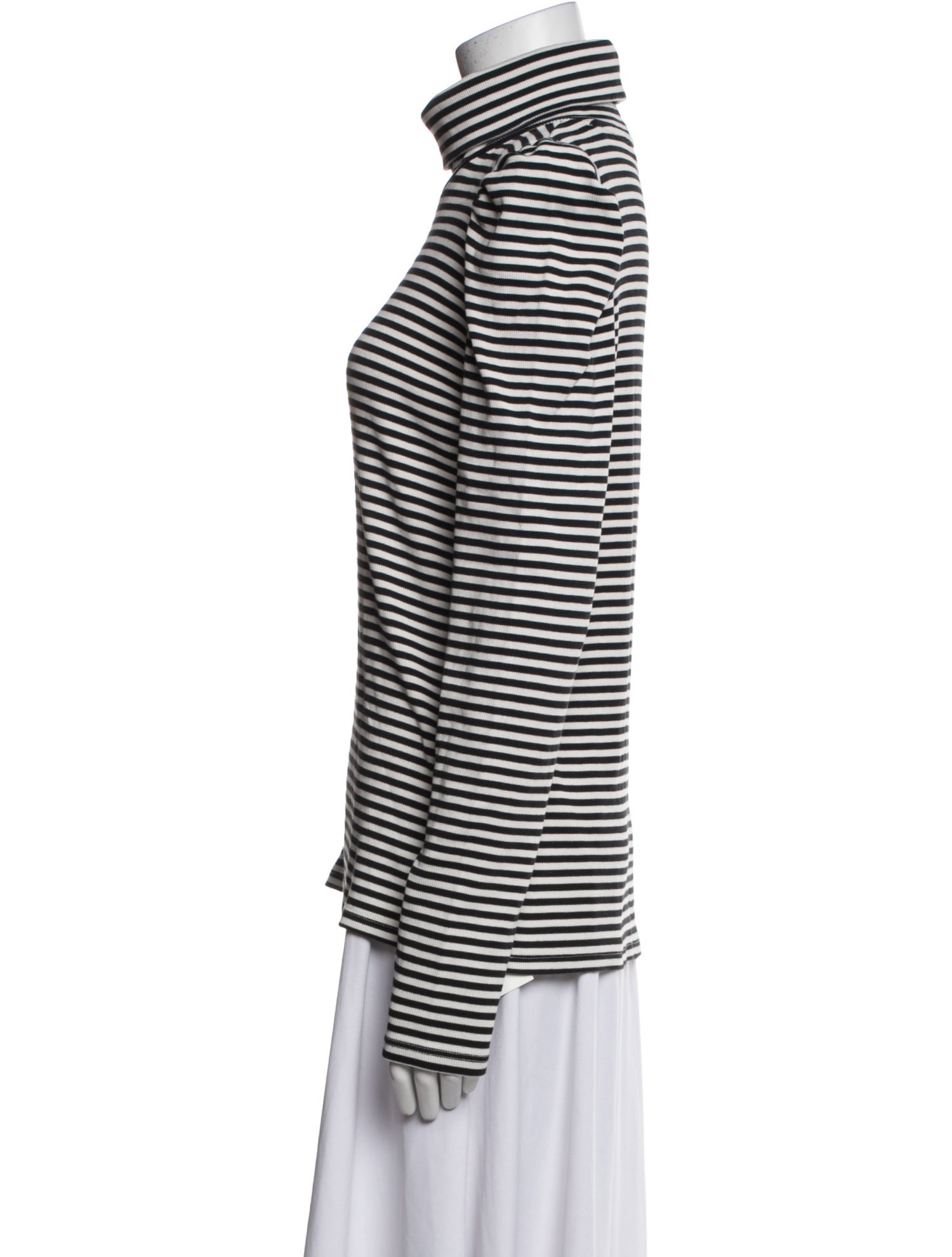 Veronica Beard Striped Turtleneck Top