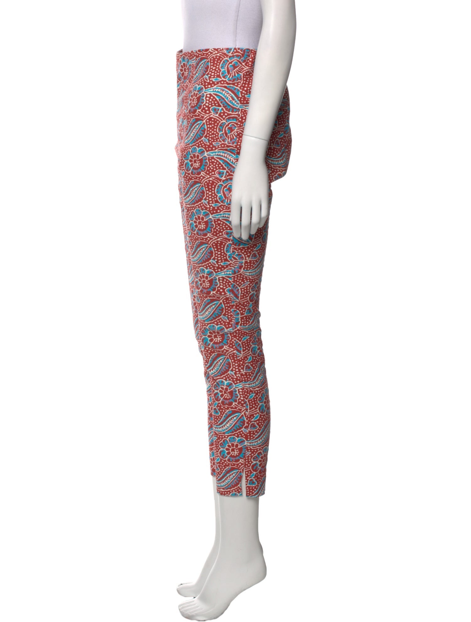 Veronica Beard Floral Print Skinny Leg Pants