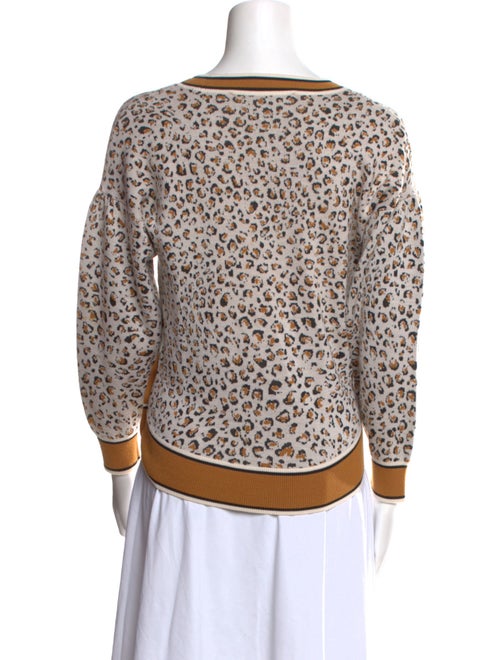 Veronica Beard Merino Wool Animal Print Sweater
