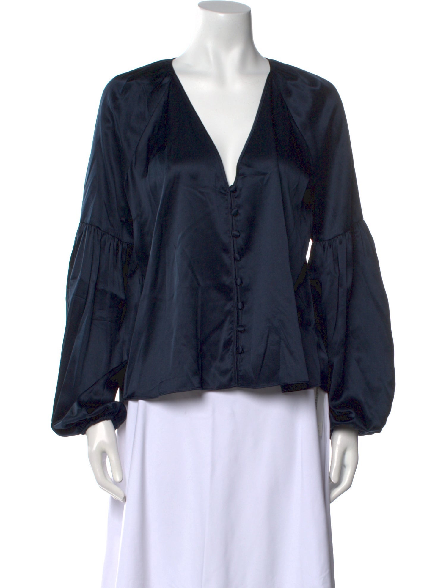 Veronica Beard Silk V-Neck Blouse