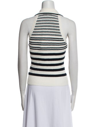Veronica Beard Striped Sleeveless Polo