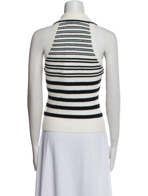 Veronica Beard Striped Sleeveless Polo