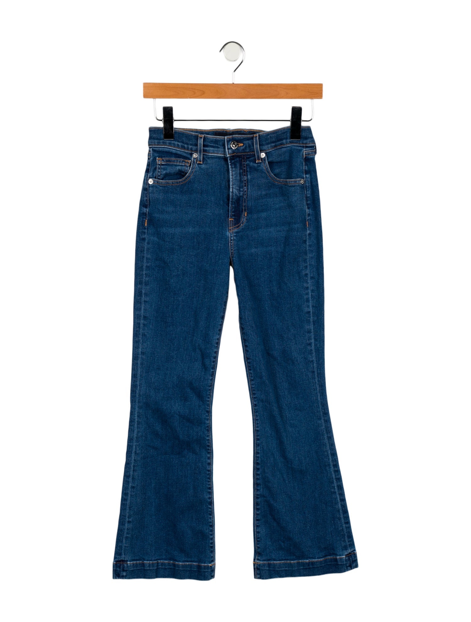 Veronica Beard Mid-Rise Wide Leg Jeans